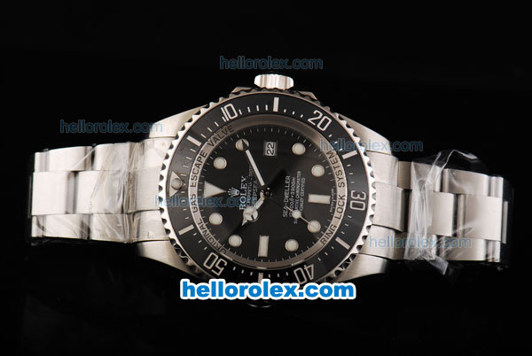 Rolex Sea-Dweller Rolex 3135 Movement Full Steel with Black Dial and Black Bezel -Super LumiNova - Click Image to Close